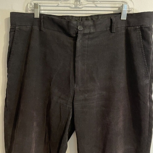 TASSO ELBA Mens Corduroy Dress Pants Sz 36 X 27 Trousers Straight Leg Na… - Picture 2 of 8
